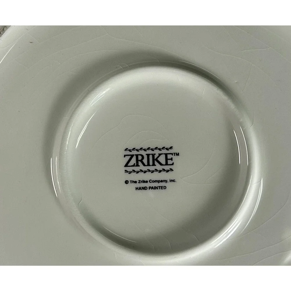 Zrike Flora Pattern Hand Painted Plate